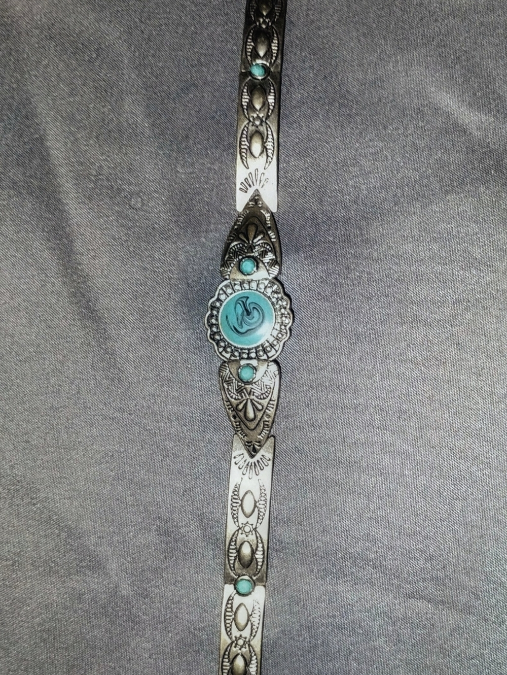 Southwestern Style Bell Trading Post Choker necklace - Picture 2 of 2